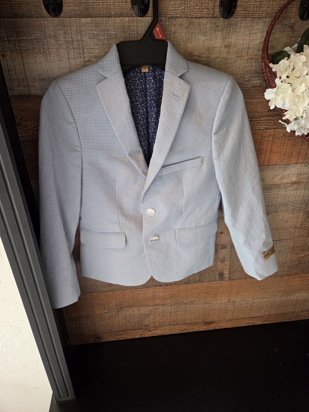 Class Club Gold Label Gingham Boys Blazer Size 7